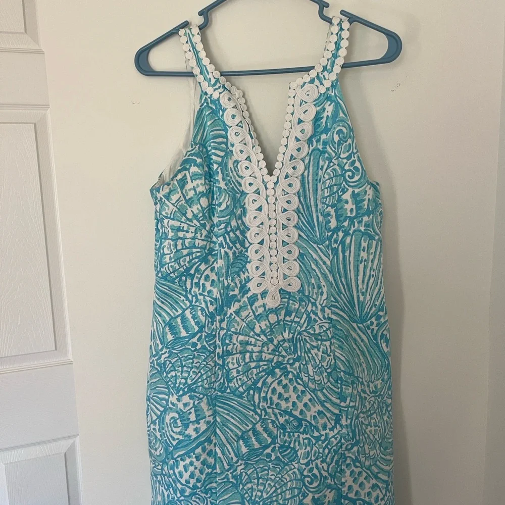 Lily Pulitzer Turquoise and White Patterned Mini Dress - Picture 2 of 10